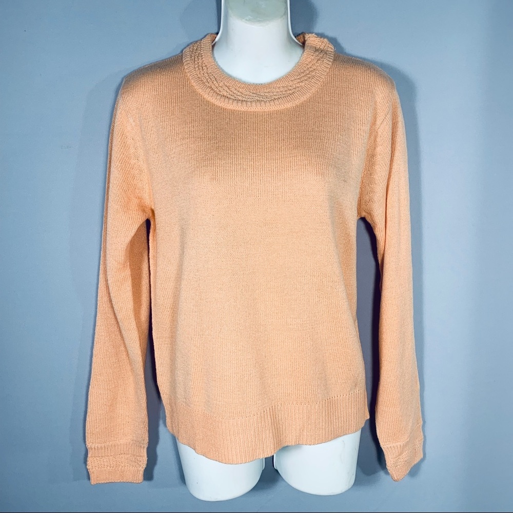 Peach Colored Crew Neck Sweater